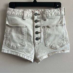 Urban Outfitters High Waisted White Denim Shorts